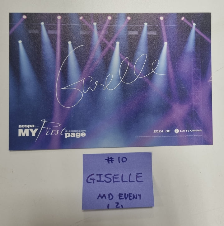Aespa X EVERLINE : MY First page POP-UP STROE - MD Event Photocards &amp; Postcard, Hand Mirror, Pin Button [24.1.12] [Restocked 1/18] - HALLYUSUPERSTORE