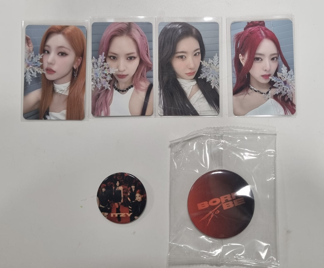 ITZY - "Born To Be" - Everline Offline Lucky Draw Event Photocard, Pin Button, Hand Mirror [24.1.12] - HALLYUSUPERSTORE