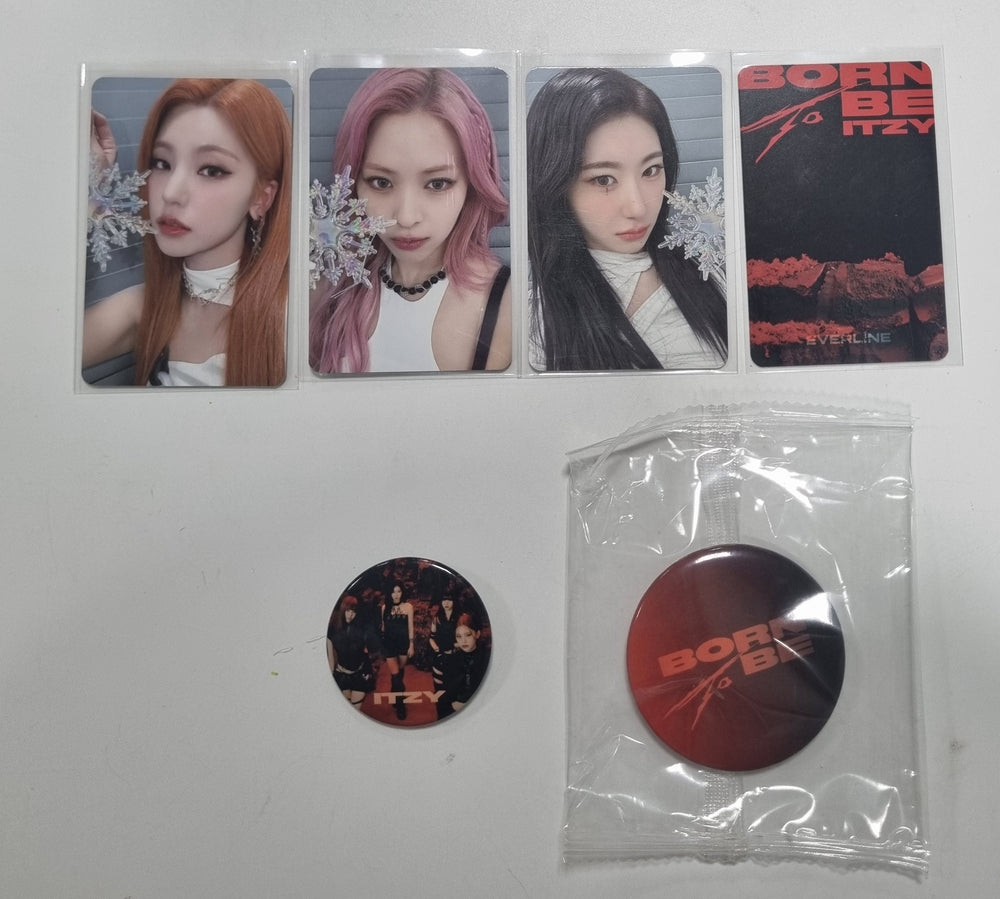 ITZY - "Born To Be" - Everline Offline Lucky Draw Event Photocard, Pin Button, Hand Mirror [24.1.12] - HALLYUSUPERSTORE