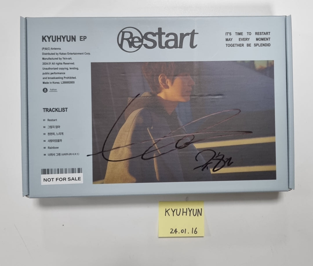 KYUHYUN "EP : Restart" - Hand Autographed(Signed) Promo Album [24.1.16] - HALLYUSUPERSTORE