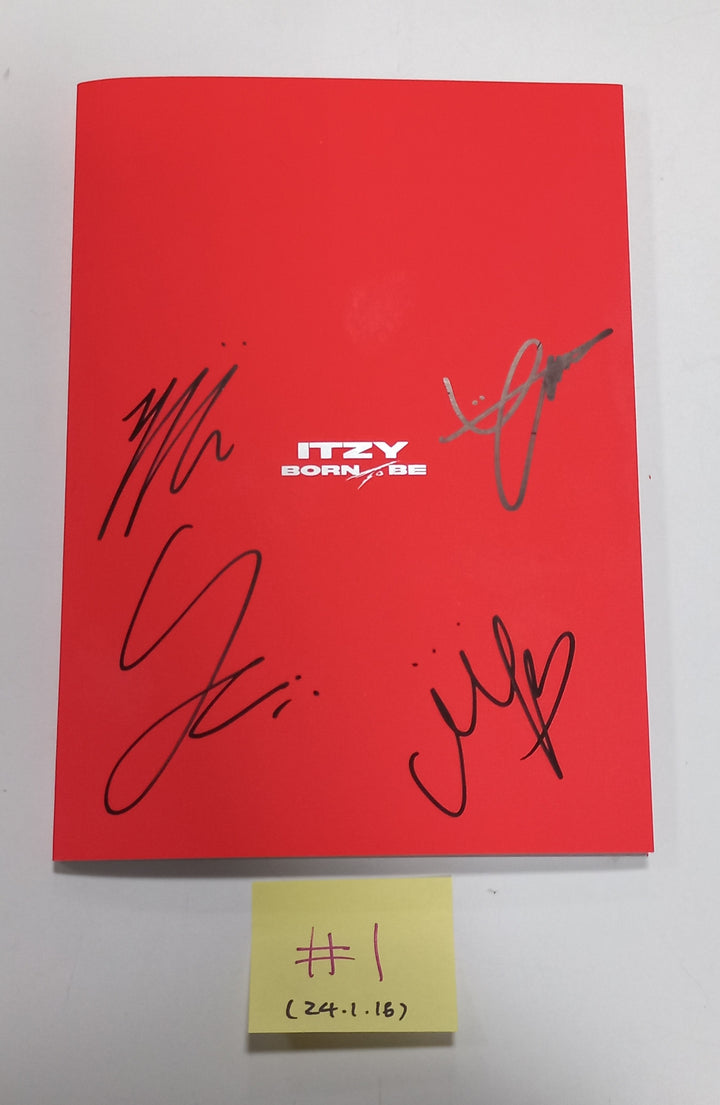 ITZY "BORN TO BE" - Hand Autographed(Signed) Promo Album [24.1.18] - HALLYUSUPERSTORE