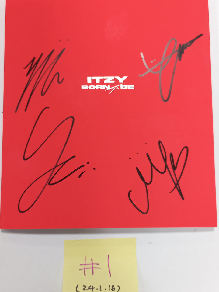 ITZY "BORN TO BE" - Hand Autographed(Signed) Promo Album [24.1.18] - HALLYUSUPERSTORE