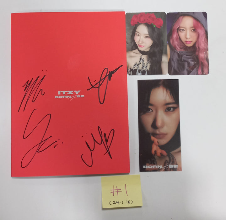ITZY "BORN TO BE" - Hand Autographed(Signed) Promo Album [24.1.18] - HALLYUSUPERSTORE