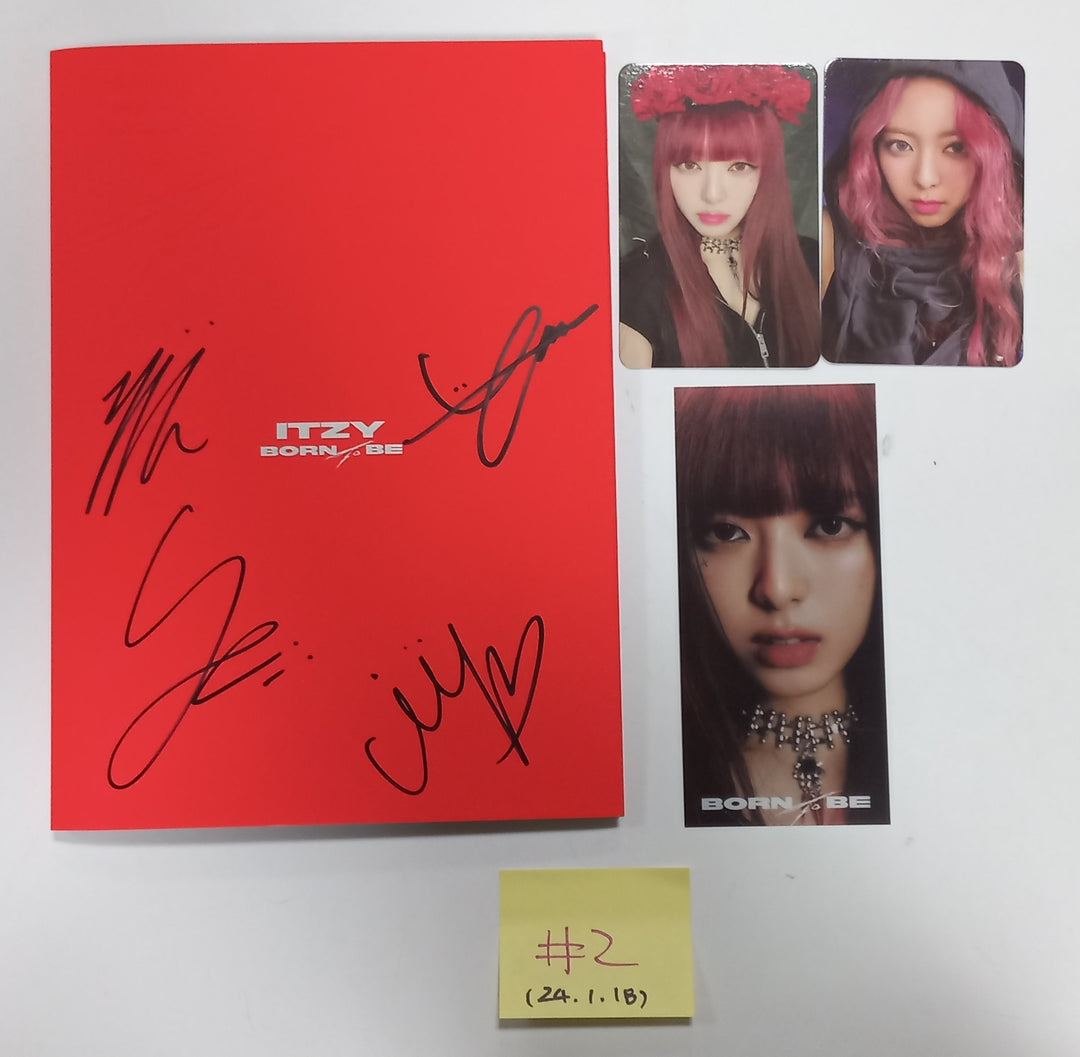 ITZY "BORN TO BE" - Hand Autographed(Signed) Promo Album [24.1.18] - HALLYUSUPERSTORE