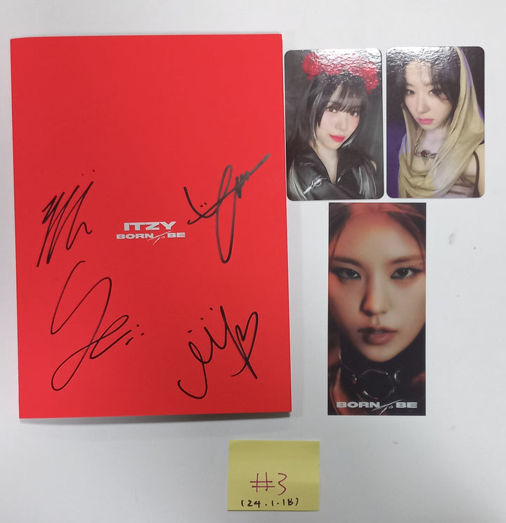 ITZY "BORN TO BE" - Hand Autographed(Signed) Promo Album [24.1.18] - HALLYUSUPERSTORE