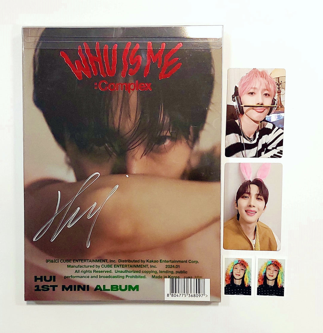 HUI 1st Mini "Whu is Me : Complex" - Hand Autographed(Signed) Promo Album [24.1.19] - HALLYUSUPERSTORE