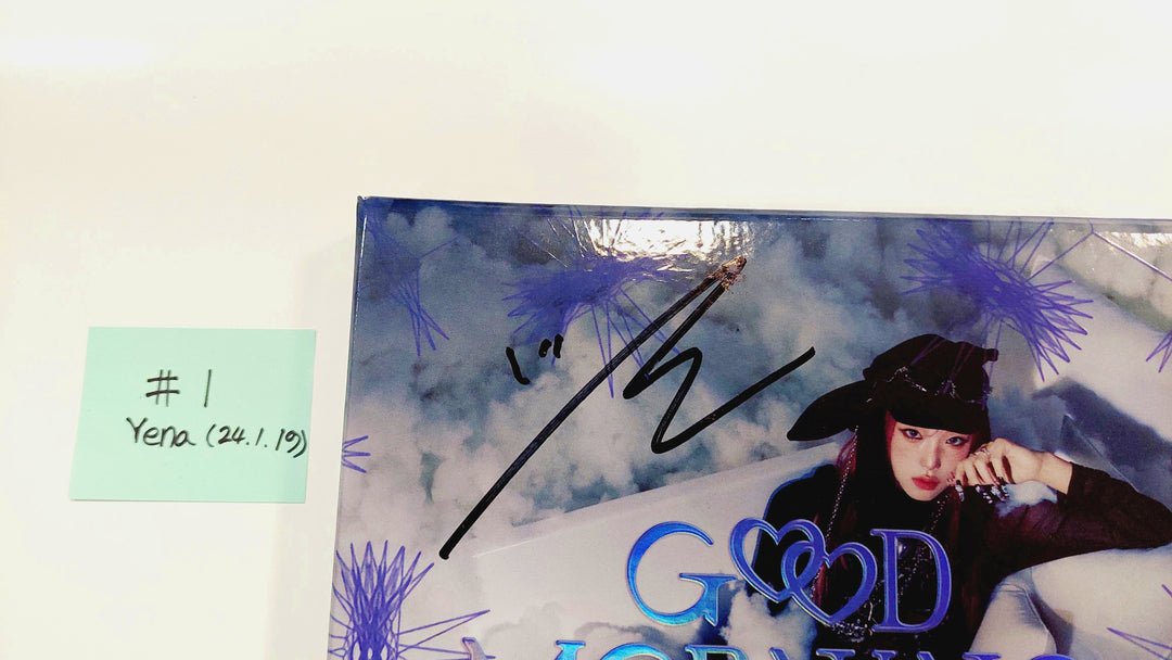 Yena 3rd Mini "Good Morning" - Hand Autographed(Signed) Promo Album [24.1.19] - HALLYUSUPERSTORE
