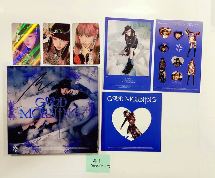 Yena 3rd Mini "Good Morning" - Hand Autographed(Signed) Promo Album [24.1.19] - HALLYUSUPERSTORE