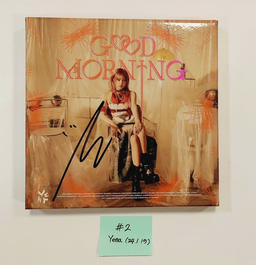 Yena 3rd Mini "Good Morning" - Hand Autographed(Signed) Promo Album [24.1.19] - HALLYUSUPERSTORE