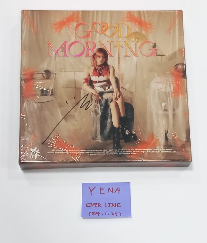 Yena "Good Morning" 3rd Mini - Hand Autographed(Signed) Album [24.1.25] - HALLYUSUPERSTORE