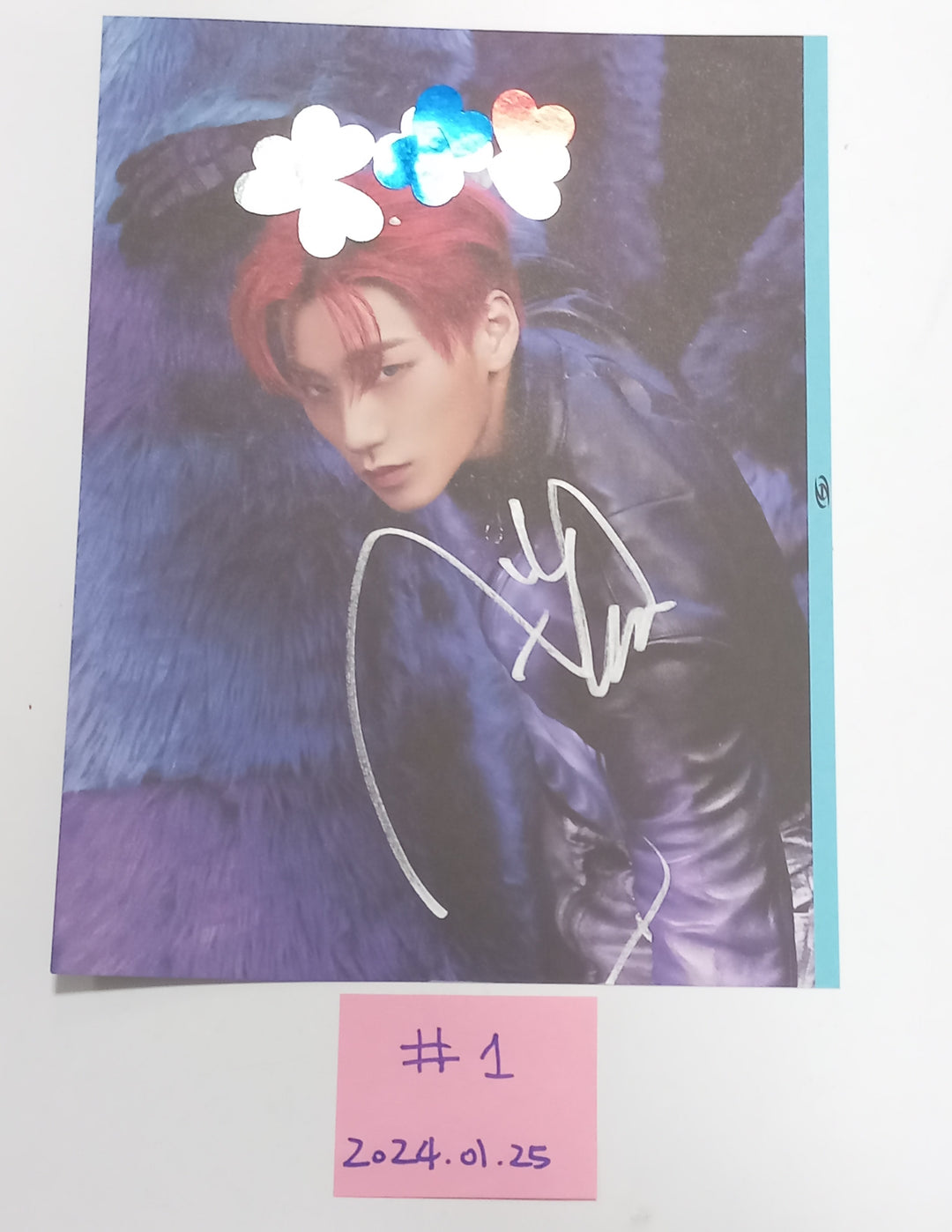 San (Of ATEEZ) "THE WORLD EP.FIN : WILL" - A Cut Page From Fansign Event Album [24.1.25] - HALLYUSUPERSTORE