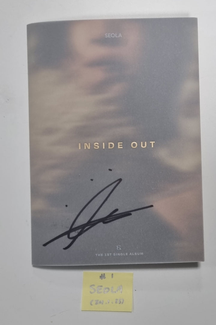 Seola "Inside Out" 1st Mini - Hand Autographed(Signed) Promo Album [24.1.26] - HALLYUSUPERSTORE