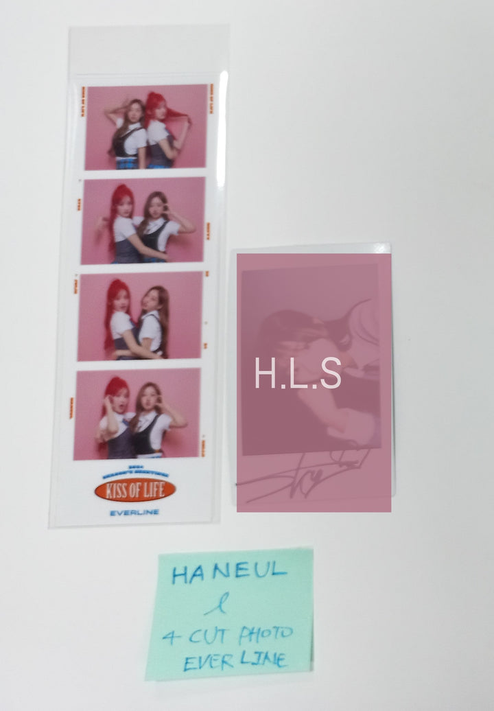 Haneul (Of KISS OF LIFE) "Born to be XX" - Hand Autographed(Signed) Polaroid &amp; 4 Cut Photo [24.1.29] - HALLYUSUPERSTORE
