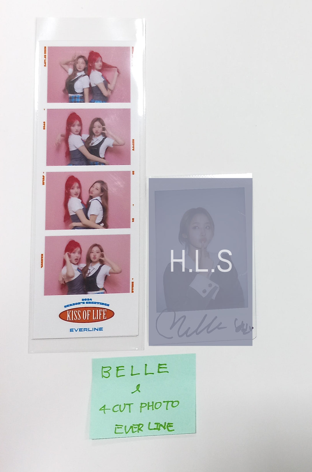 BELLE (Of KISS OF LIFE) "Born to be XX" - Hand Autographed(Signed) Polaroid & 4 Cut Photo [24.1.29] - HALLYUSUPERSTORE