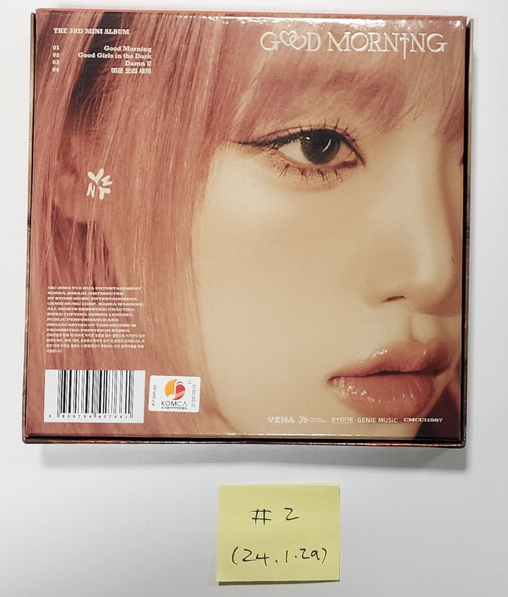 Yena "Good Morning" 3rd Mini - Hand Autographed(Signed) Album [24.1.29] - HALLYUSUPERSTORE