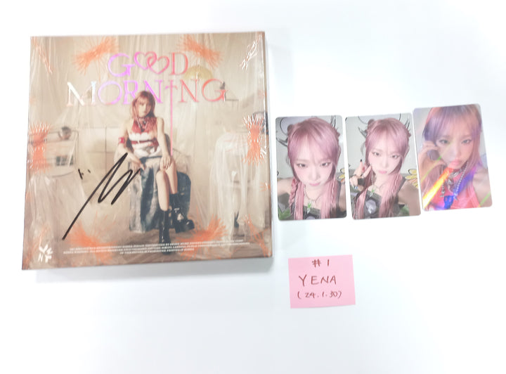 Yena 3rd Mini "Good Morning" - Hand Autographed(Signed) Promo Album [24.1.30] - HALLYUSUPERSTORE