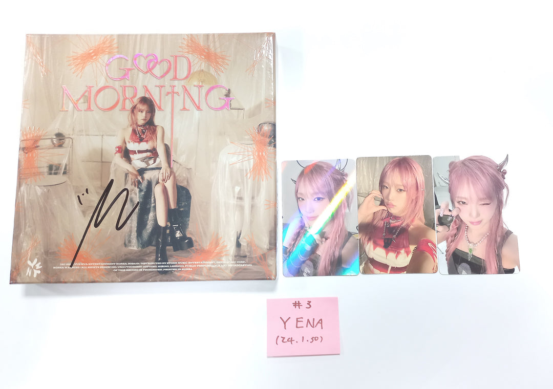 Yena 3rd Mini "Good Morning" - Hand Autographed(Signed) Promo Album [24.1.30] - HALLYUSUPERSTORE