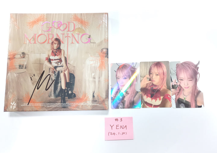 Yena 3rd Mini "Good Morning" - Hand Autographed(Signed) Promo Album [24.1.30] - HALLYUSUPERSTORE