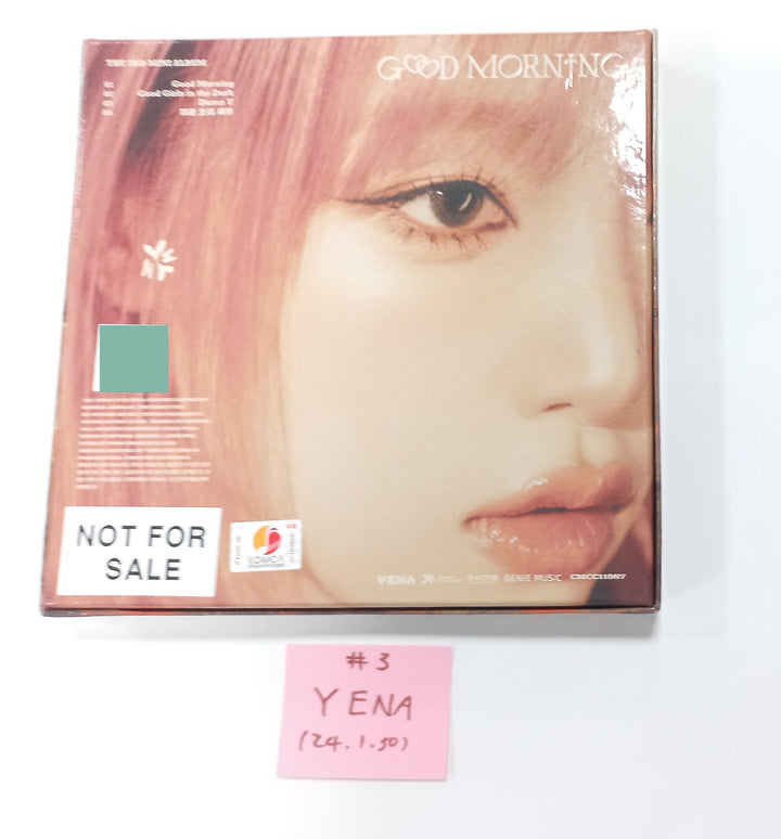 Yena 3rd Mini "Good Morning" - Hand Autographed(Signed) Promo Album [24.1.30] - HALLYUSUPERSTORE