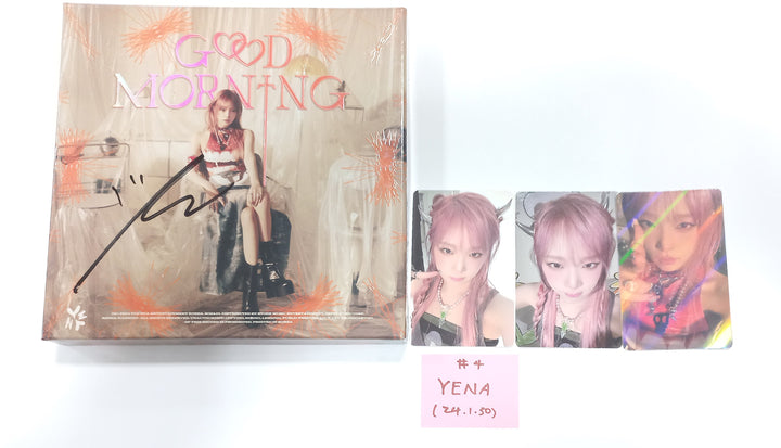 Yena 3rd Mini "Good Morning" - Hand Autographed(Signed) Promo Album [24.1.30] - HALLYUSUPERSTORE