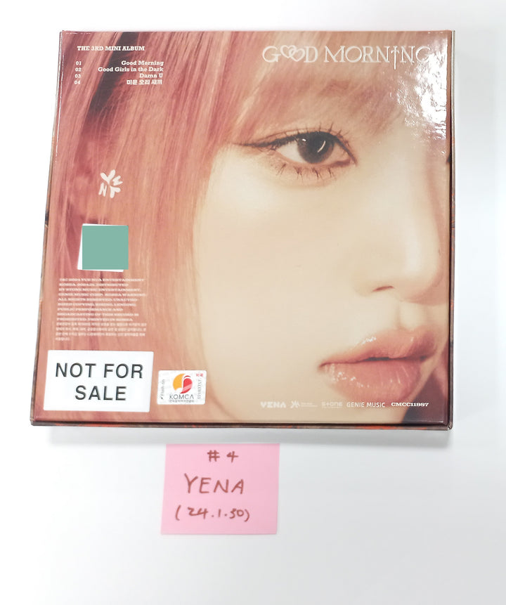 Yena 3rd Mini "Good Morning" - Hand Autographed(Signed) Promo Album [24.1.30] - HALLYUSUPERSTORE