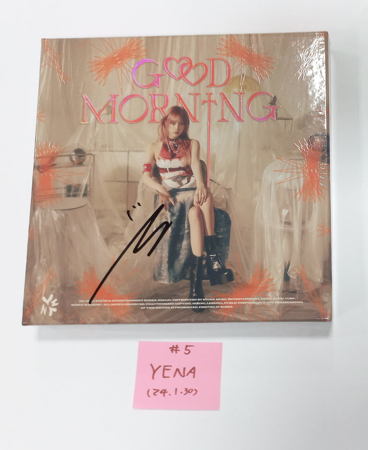 Yena 3rd Mini "Good Morning" - Hand Autographed(Signed) Promo Album [24.1.30] - HALLYUSUPERSTORE