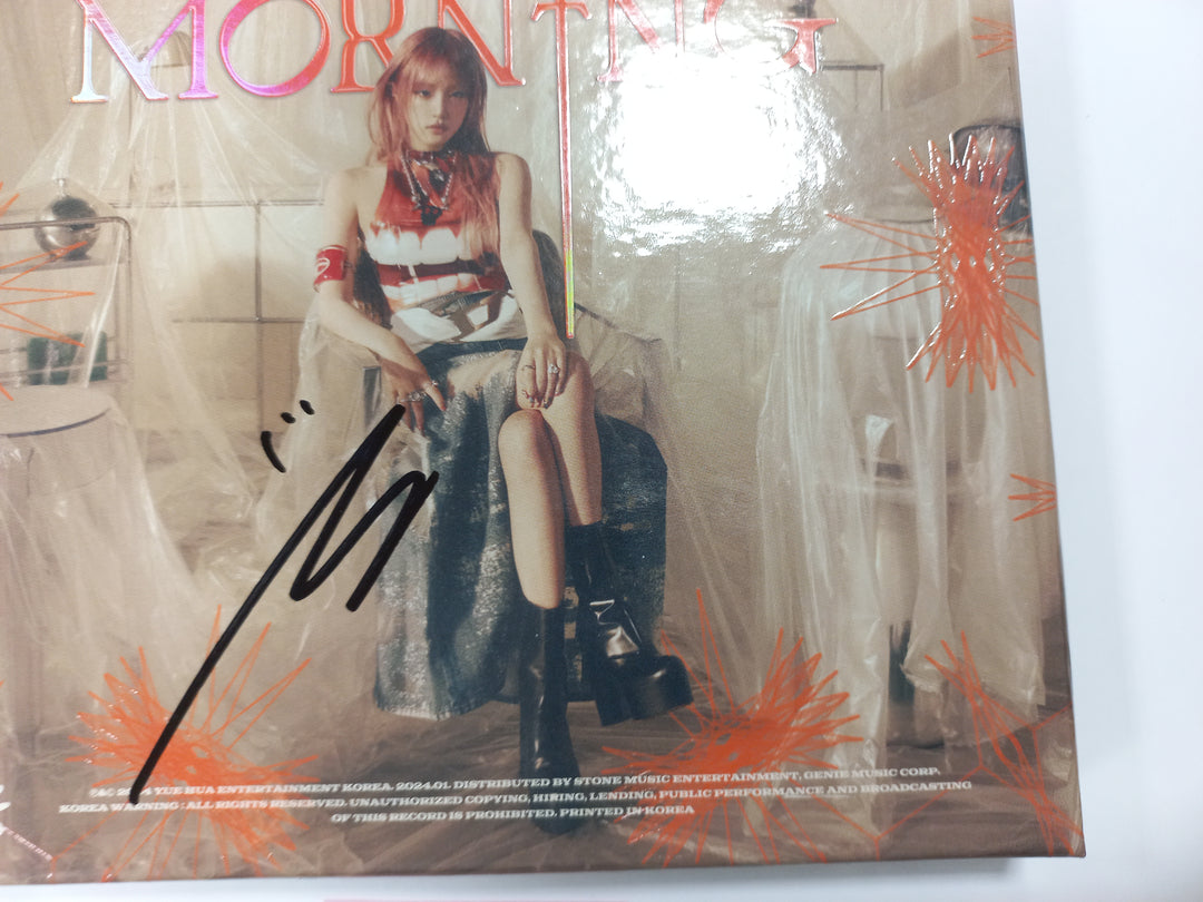 Yena 3rd Mini "Good Morning" - Hand Autographed(Signed) Promo Album [24.1.30] - HALLYUSUPERSTORE