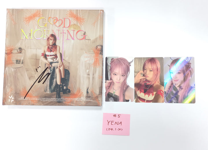 Yena 3rd Mini "Good Morning" - Hand Autographed(Signed) Promo Album [24.1.30] - HALLYUSUPERSTORE