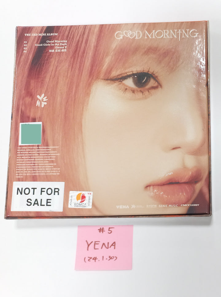 Yena 3rd Mini "Good Morning" - Hand Autographed(Signed) Promo Album [24.1.30] - HALLYUSUPERSTORE