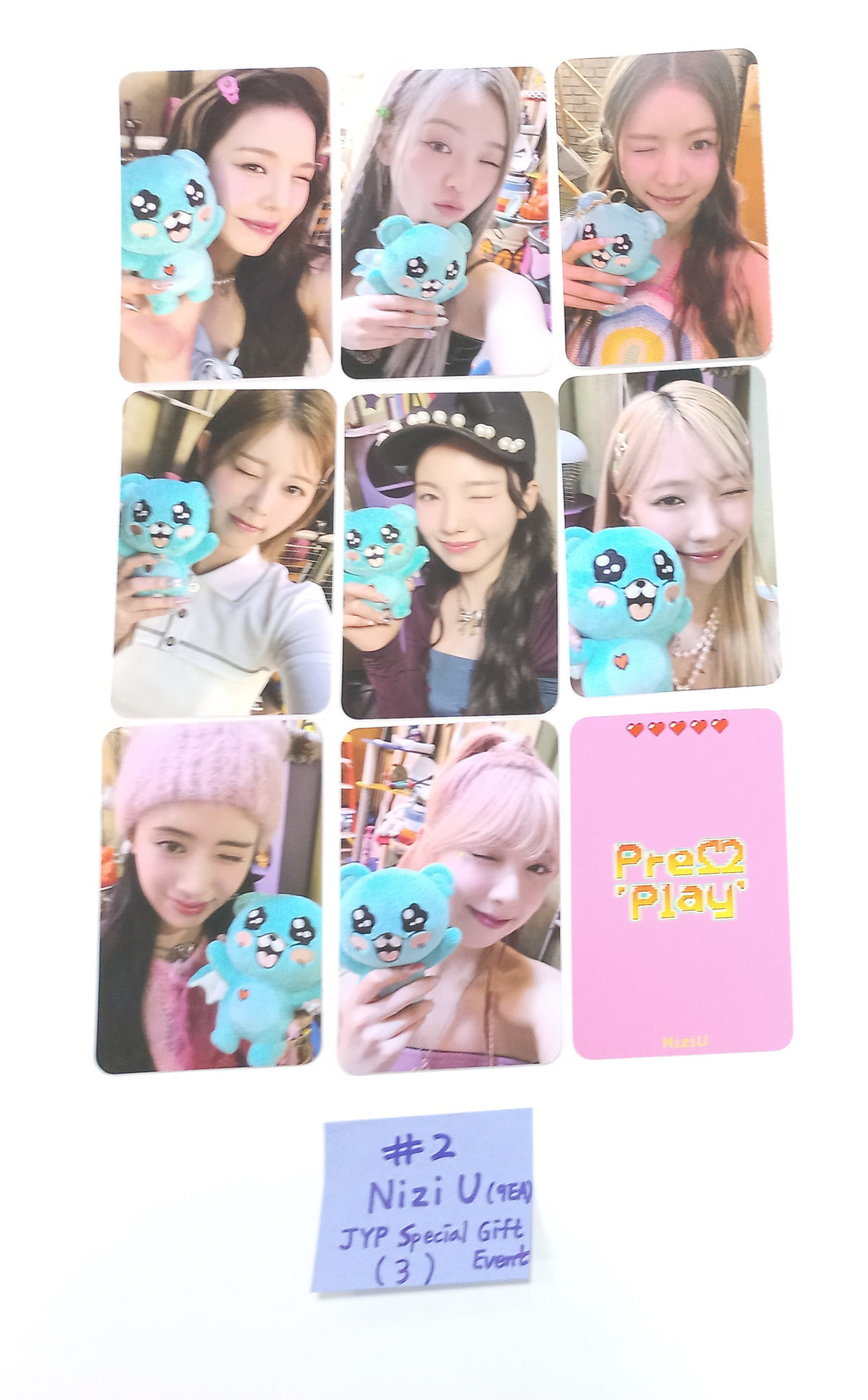 NiziU "Press Play" KOREA 1st Single Album - JYP Shop Special Gift Event Photocards Set (9EA) [24.1.30] - HALLYUSUPERSTORE