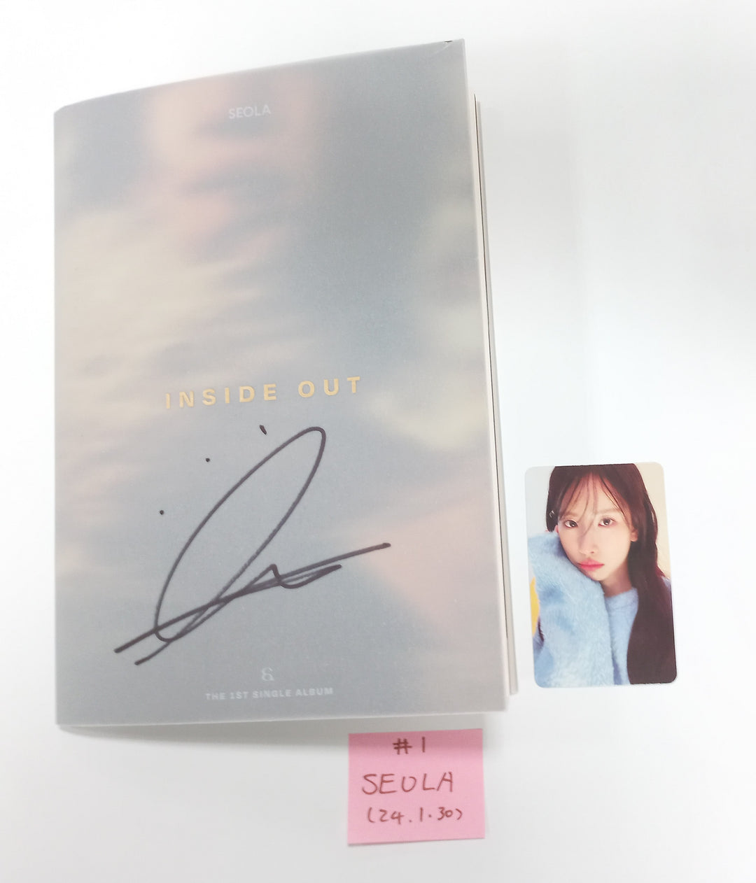 Seola (Of WJSN) "Inside Out" 1st Mini - Hand Autographed(Signed) Promo Album [24.1.30] - HALLYUSUPERSTORE