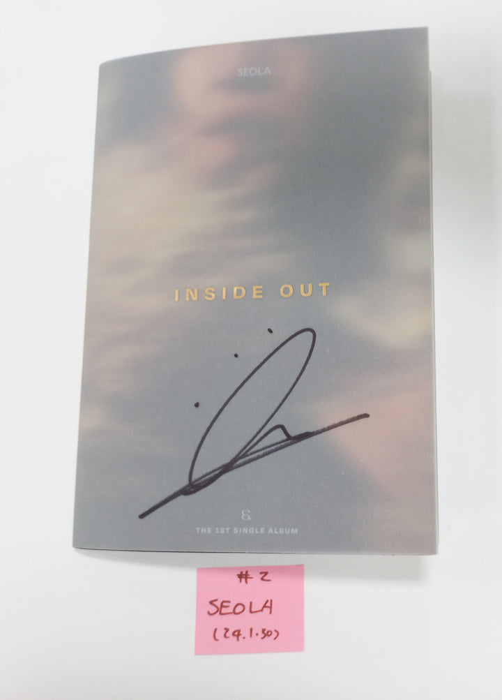 Seola (Of WJSN) "Inside Out" 1st Mini - Hand Autographed(Signed) Promo Album [24.1.30] - HALLYUSUPERSTORE