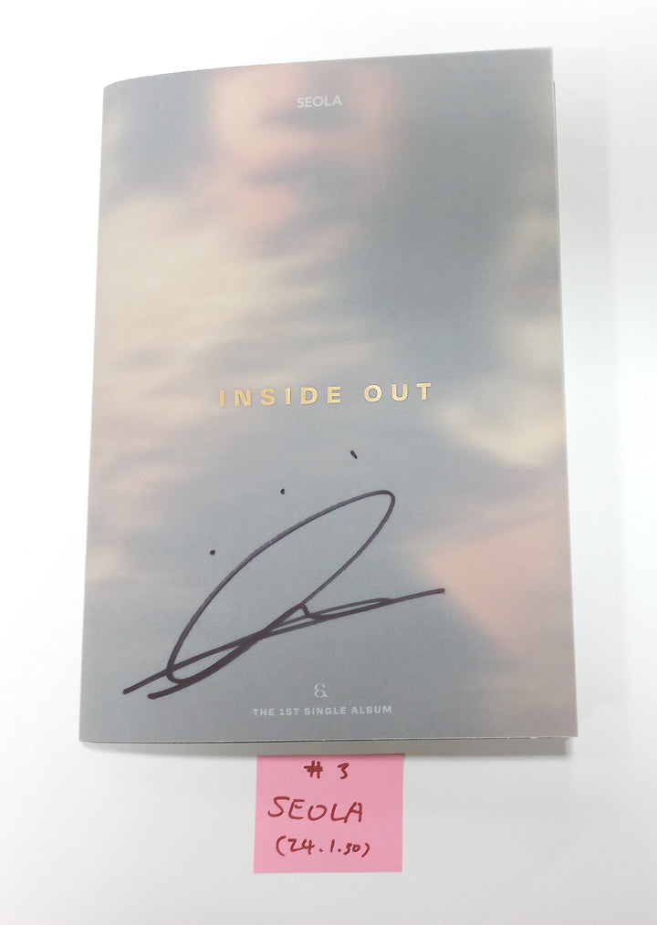 Seola (Of WJSN) "Inside Out" 1st Mini - Hand Autographed(Signed) Promo Album [24.1.30] - HALLYUSUPERSTORE