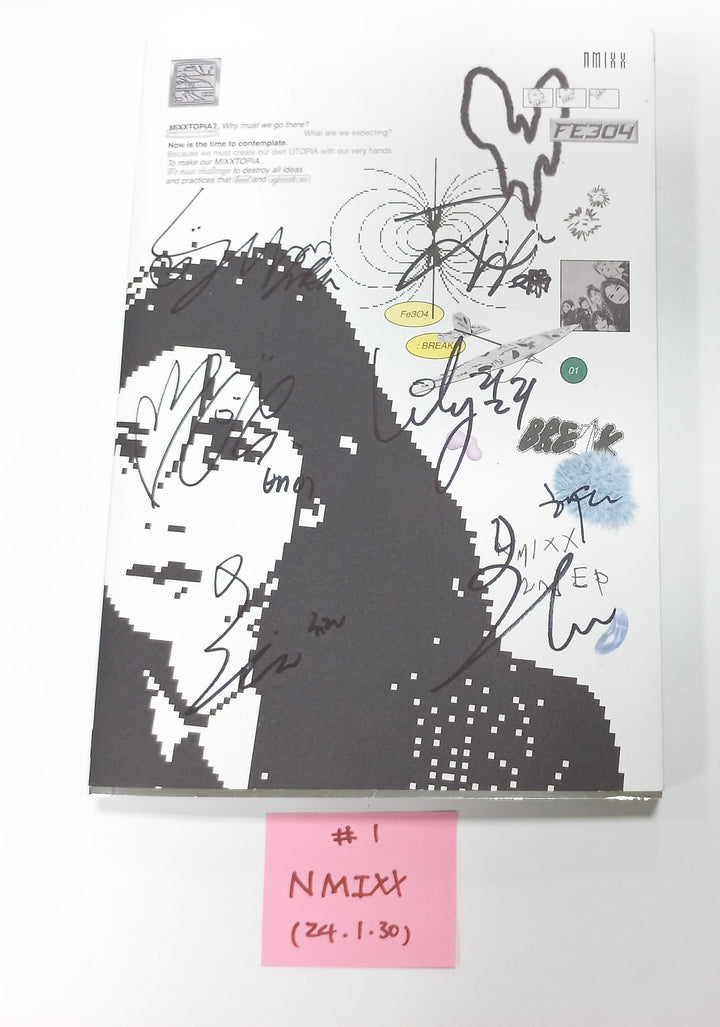 NMIXX "Fe3O4: Break" - Hand Autographed(Signed) Promo Album [24.1.30] (Restocked 1/30) - HALLYUSUPERSTORE