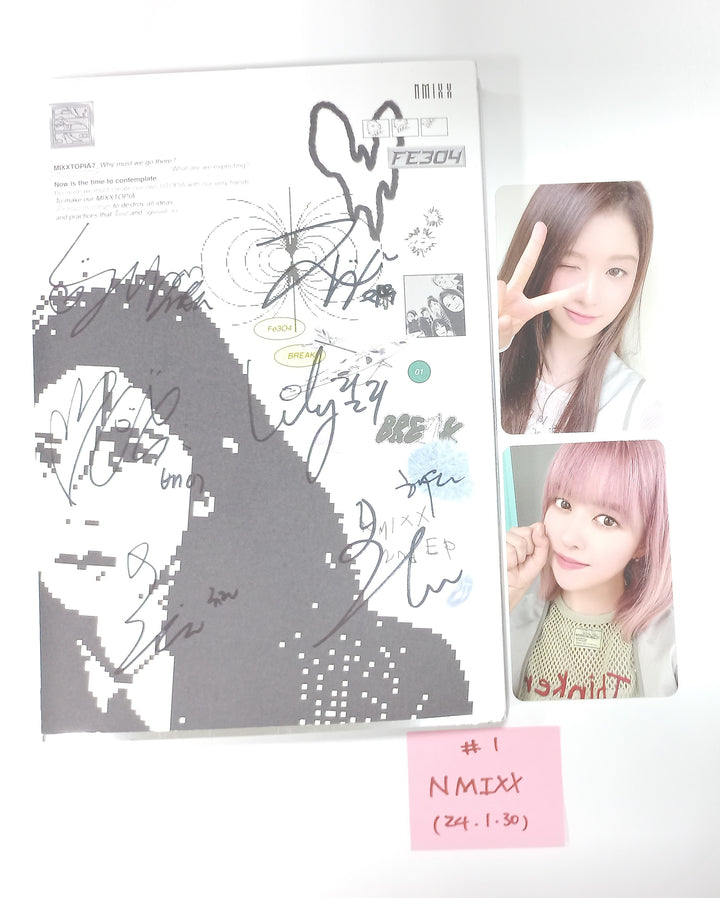 NMIXX "Fe3O4: Break" - Hand Autographed(Signed) Promo Album [24.1.30] (Restocked 1/30) - HALLYUSUPERSTORE