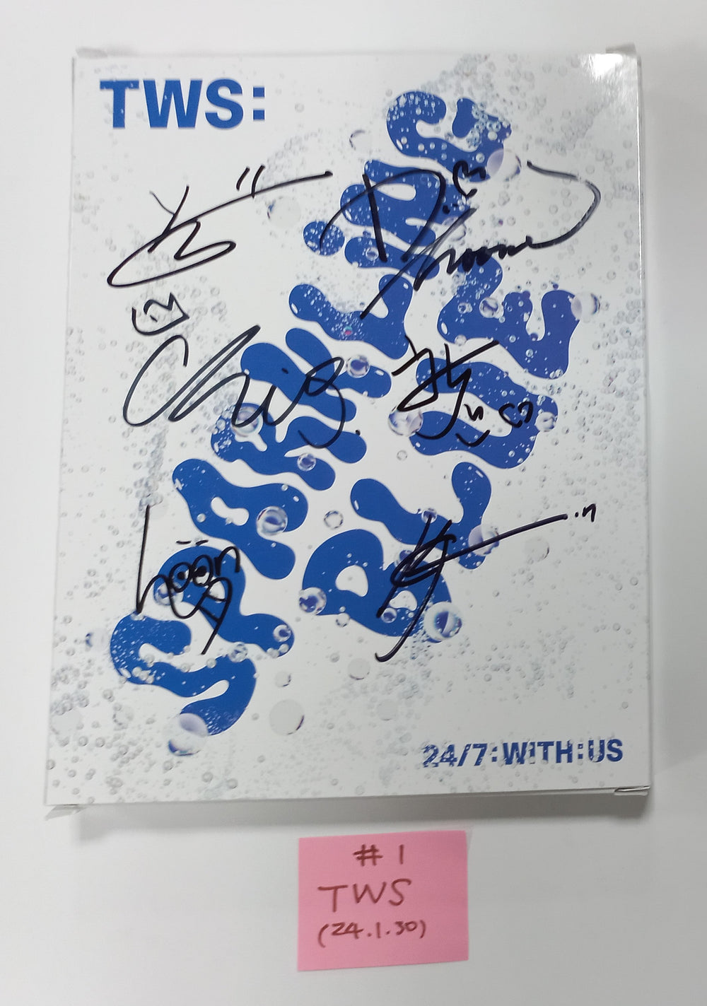 TWS "Sparkling Blue" 1st Mini - Hand Autographed(Signed) Promo Album [24.1.30] - HALLYUSUPERSTORE