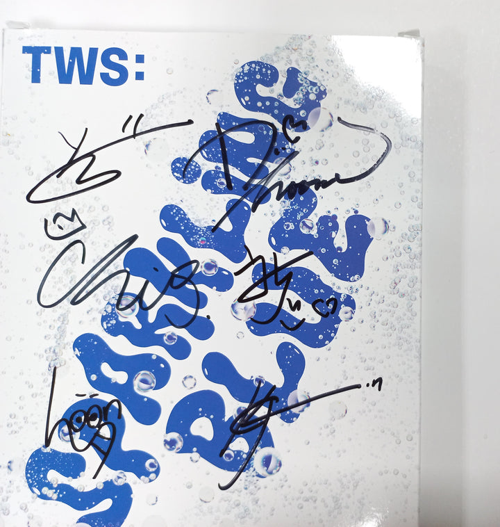 TWS "Sparkling Blue" 1st Mini - Hand Autographed(Signed) Promo Album [24.1.30] - HALLYUSUPERSTORE
