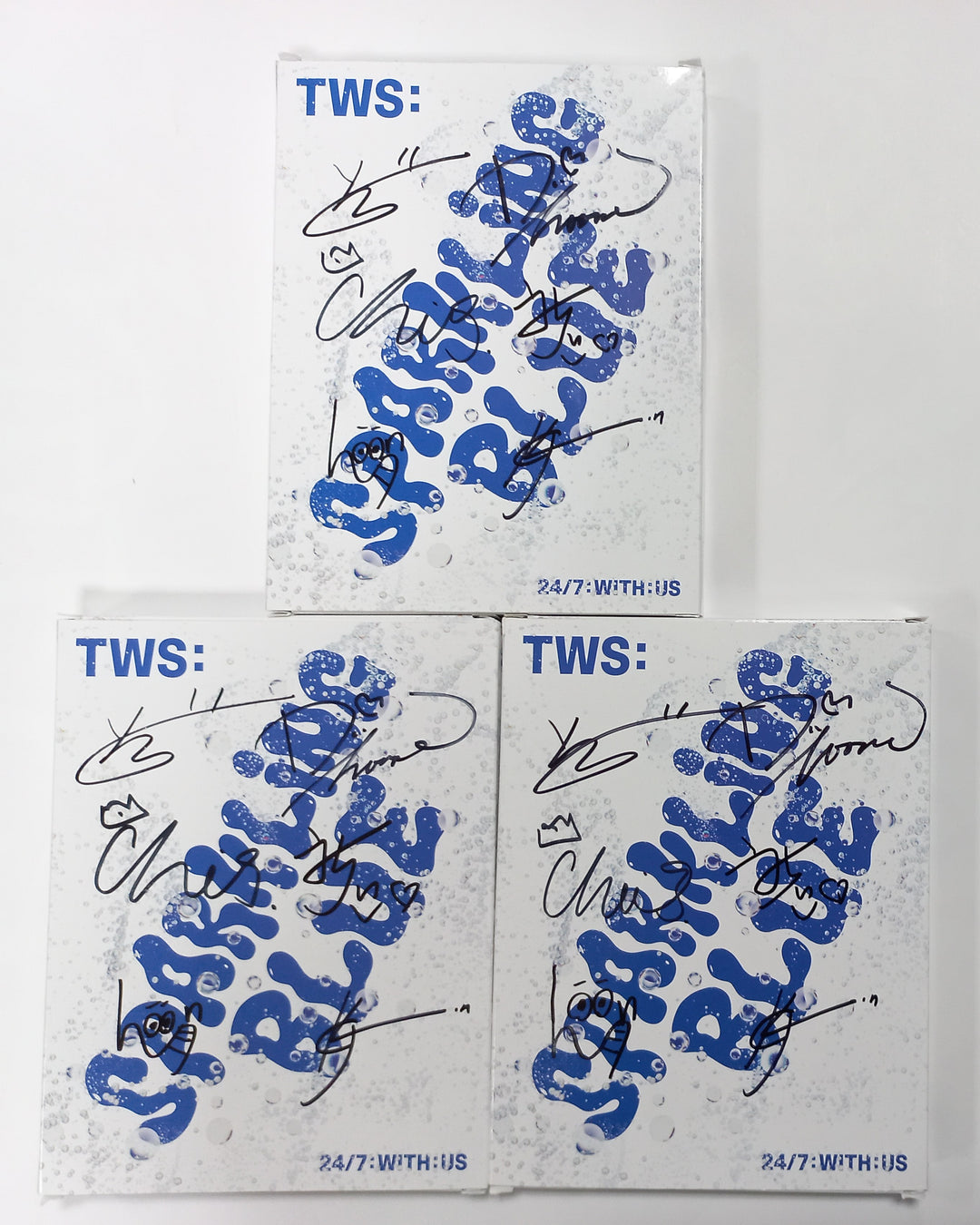 TWS "Sparkling Blue" 1st Mini - Hand Autographed(Signed) Promo Album [24.1.30] - HALLYUSUPERSTORE