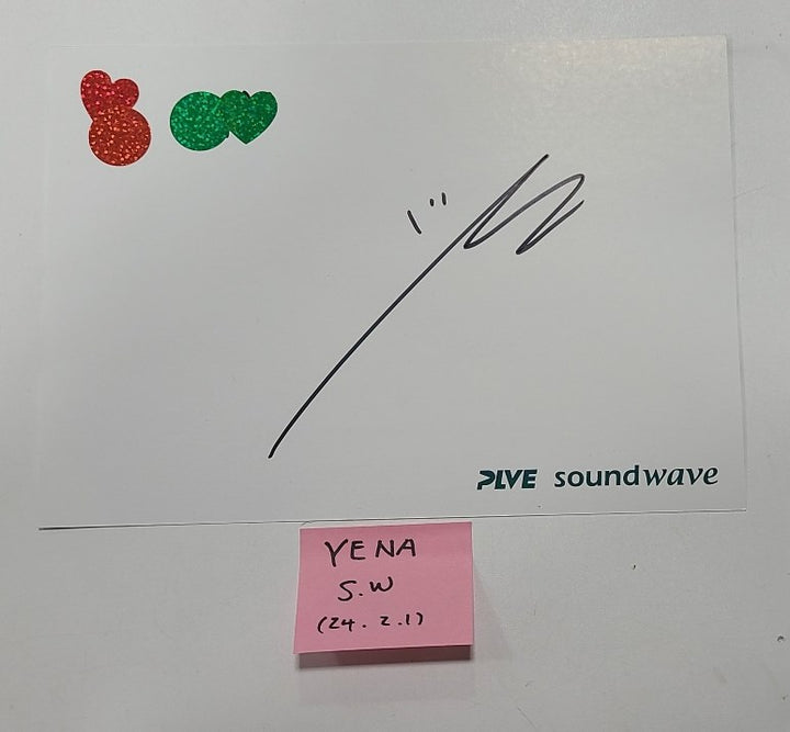 YENA "Good Morning" - Hand Autographed(Signed) Paper [24.2.1] - HALLYUSUPERSTORE