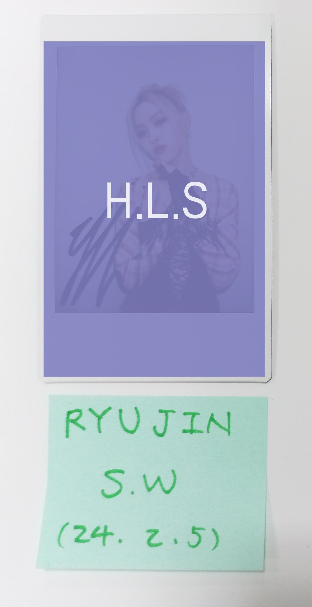 Ryujin (Of ITZY) 'BORN TO BE' - Hand Autographed(Signed) Polaroid [24.2.5] - HALLYUSUPERSTORE