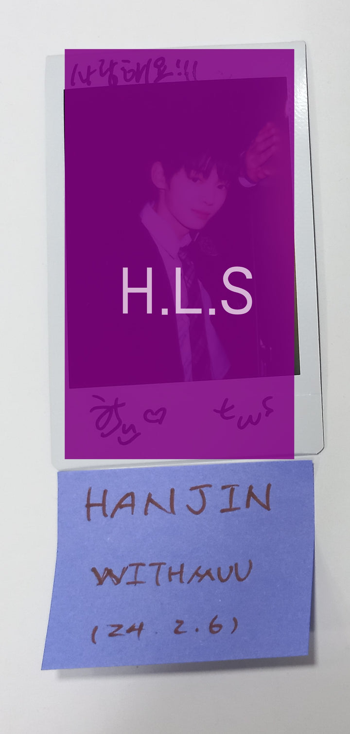 HANJIN (Of TWS) "Sparkling Blue" 1st Mini - Hand Autographed(Signed) Polaroid [24.2.6] - HALLYUSUPERSTORE