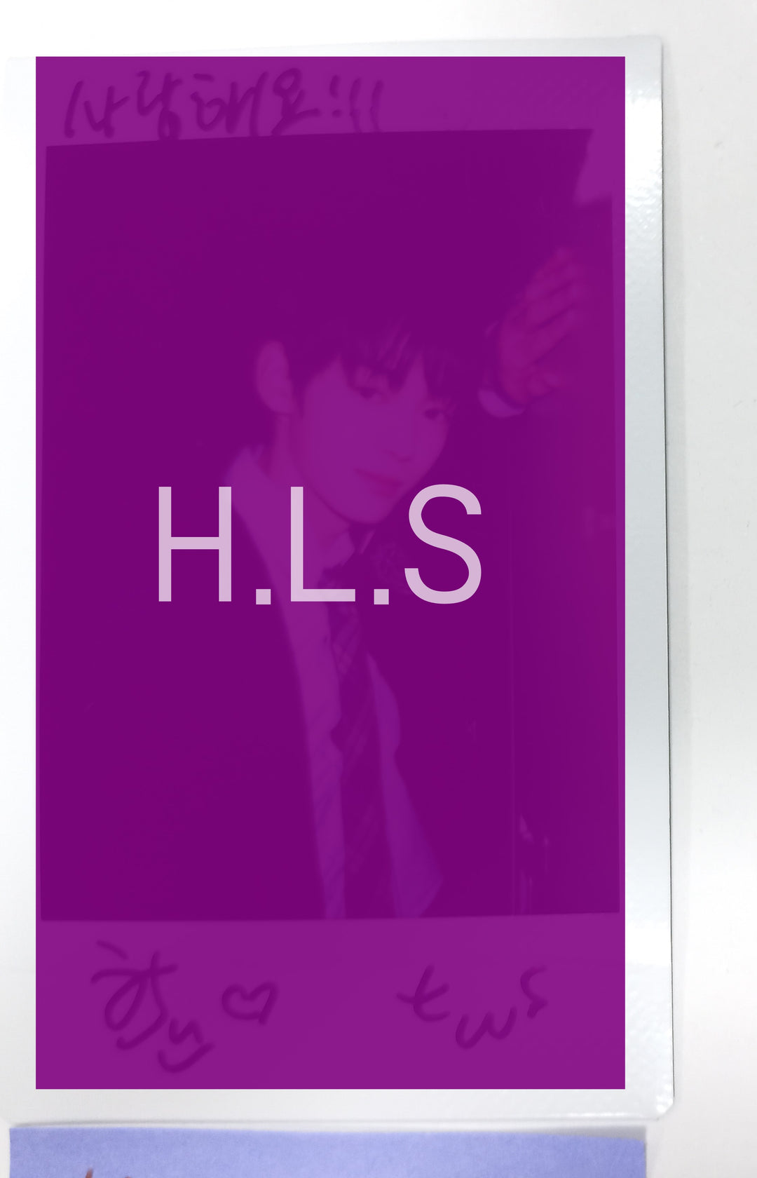HANJIN (Of TWS) "Sparkling Blue" 1st Mini - Hand Autographed(Signed) Polaroid [24.2.6] - HALLYUSUPERSTORE