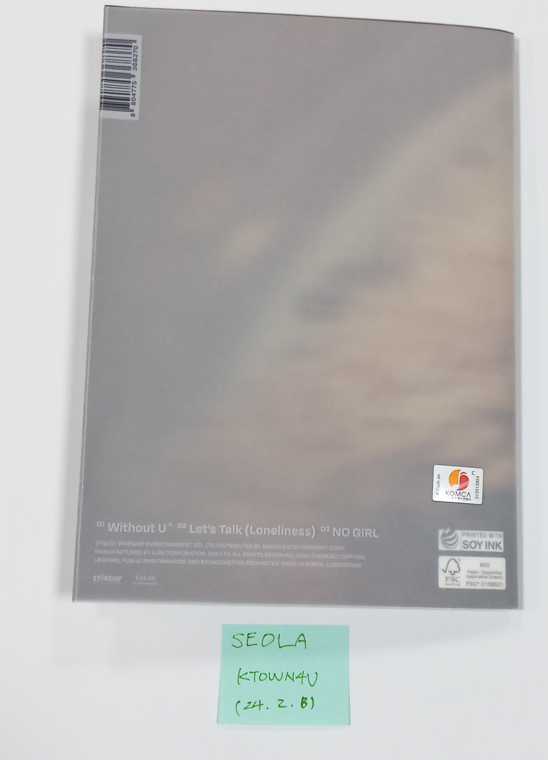 Seola (Of WJSN) "Inside Out" 1st Mini - Hand Autographed(Signed) Album [24.2.8] - HALLYUSUPERSTORE
