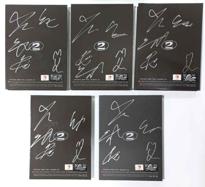 (g) I-DLE "2" 2nd Full Album - Hand Autographed(Signed) Promo Album [24.2.8] (Restocked 2/9) - HALLYUSUPERSTORE