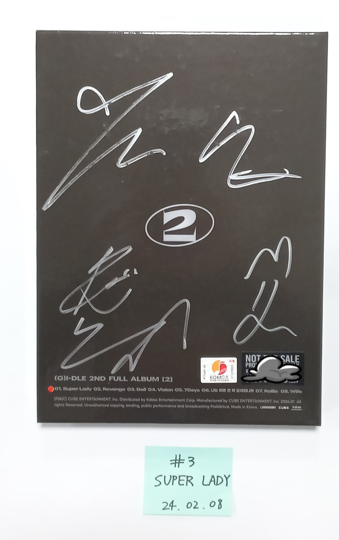 (g) I-DLE "2" 2nd Full Album - Hand Autographed(Signed) Promo Album [24.2.8] (Restocked 2/9) - HALLYUSUPERSTORE