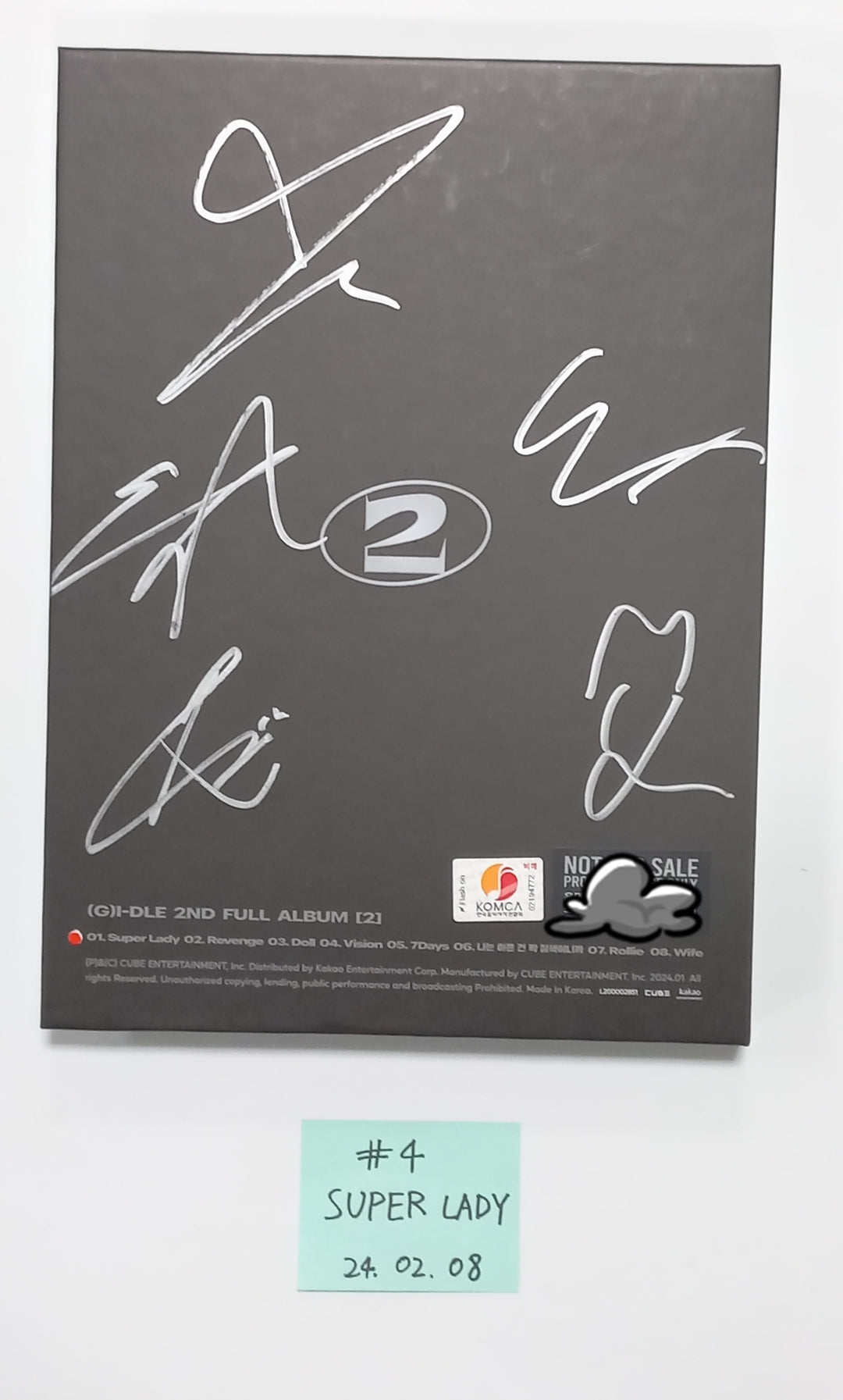 (g) I-DLE "2" 2nd Full Album - Hand Autographed(Signed) Promo Album [24.2.8] (Restocked 2/9) - HALLYUSUPERSTORE