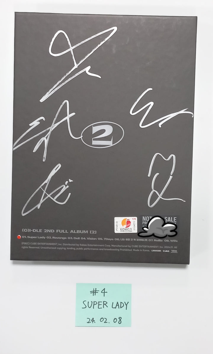(g) I-DLE "2" 2nd Full Album - Hand Autographed(Signed) Promo Album [24.2.8] (Restocked 2/9) - HALLYUSUPERSTORE