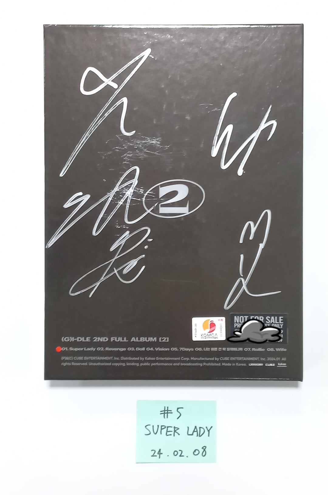 (g) I-DLE "2" 2nd Full Album - Hand Autographed(Signed) Promo Album [24.2.8] (Restocked 2/9) - HALLYUSUPERSTORE