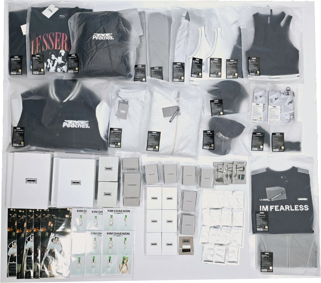 Le Sserafim - 2024 S/S Pop-Up Store Official MD (Varsity Jacket, Jersey L/S T-Shirt, Zip-Up Hoodie, Cut-Out Neck Bra Top, Photo S/S T-Shirt, Ball Cap) [24.02.16] - HALLYUSUPERSTORE