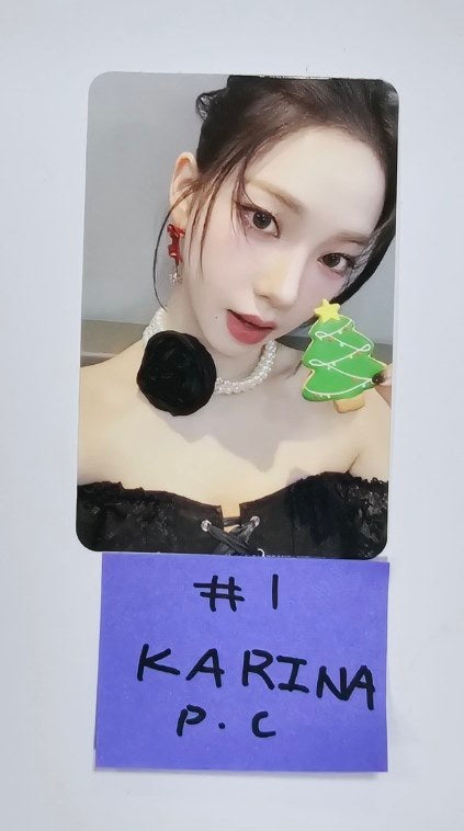 Aespa "Pink Christmas" - Official Trading Photocard [24.2.19] - HALLYUSUPERSTORE